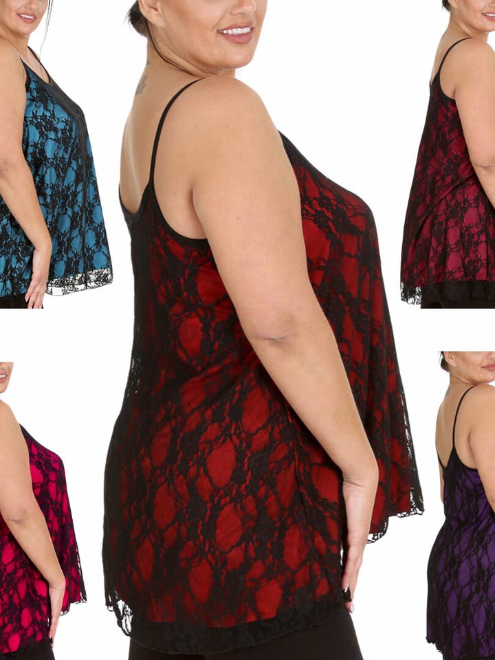 1296 Florales Spitzen-Top Weich, Schick & Kurvenbetont für den Großhandel von NOUVELLE