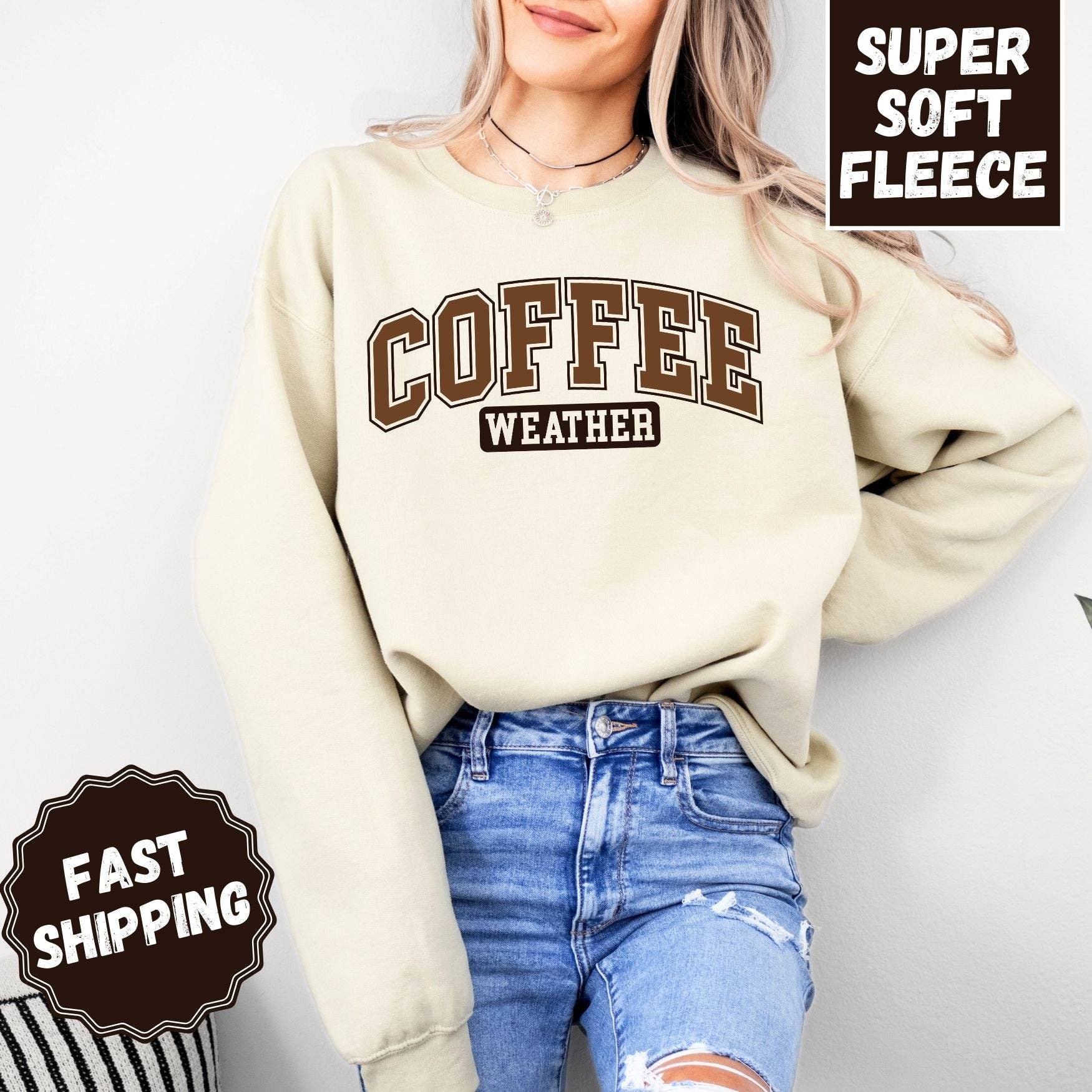 ChubbyBubbyBear - Wholesale Graphic Sweatshirt - Women's - Coffee Weather Crewneck Sweatshirt2