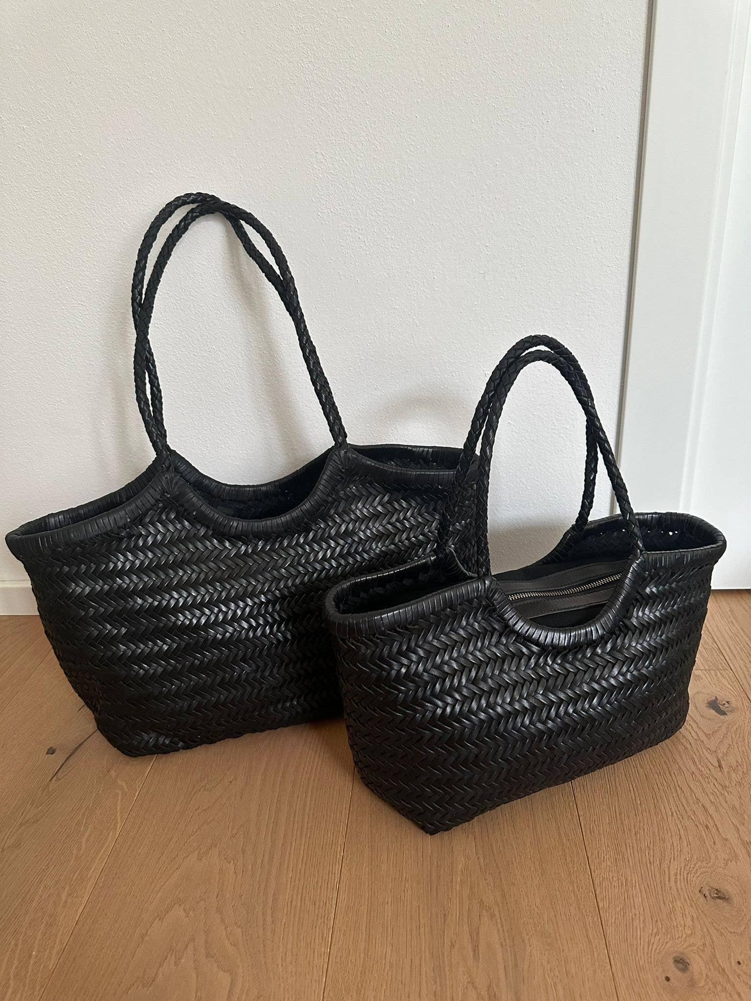 Zhade – Sacola - Mulher por atacado – DORA PREMIUM - grande entrançada à mão em pele genuína8