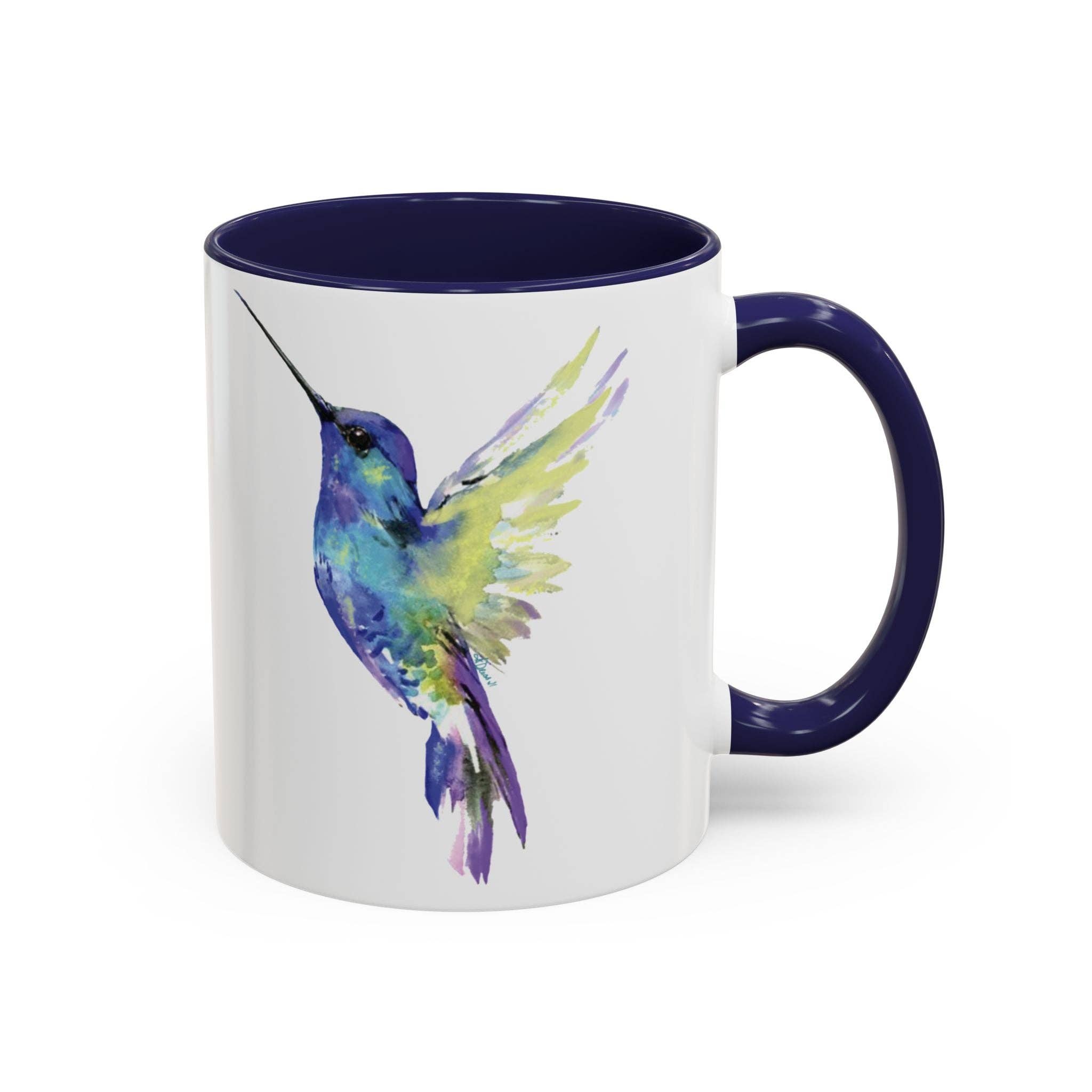 Blue Cava - Wholesale Coffee Mug - Hummingbird Two Tone Ceramic Mug - 11oz & 15oz10