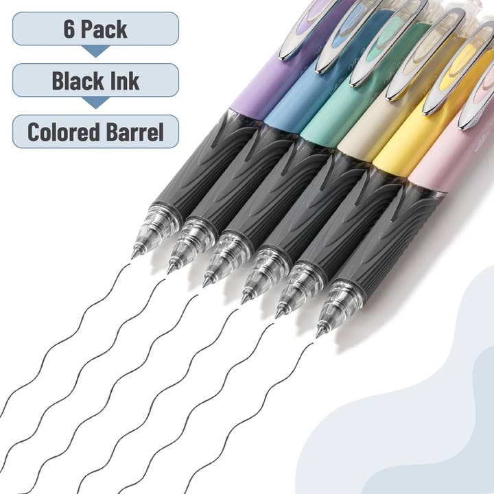Mr. Pen - Wholesale Pen - Pastel Retractable Gel Pens, 6 Pack, 0.5mm Fine Point1
