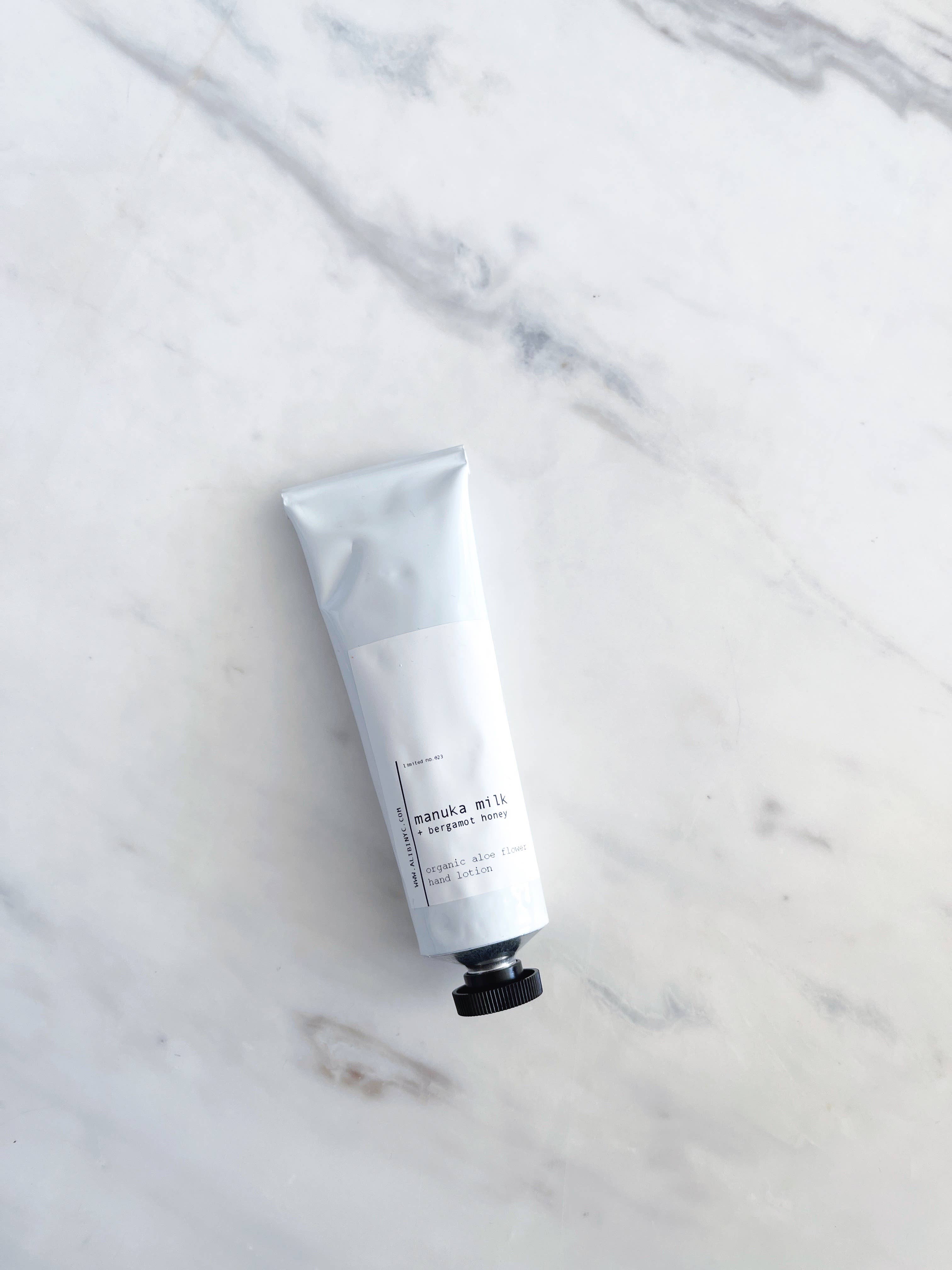 ALIBI NYC - Wholesale Hand Cream/Lotion - MANUKA MILK+BERGAMOT HONEY | ORGANIC ALOE FLOWER HAND LOTION