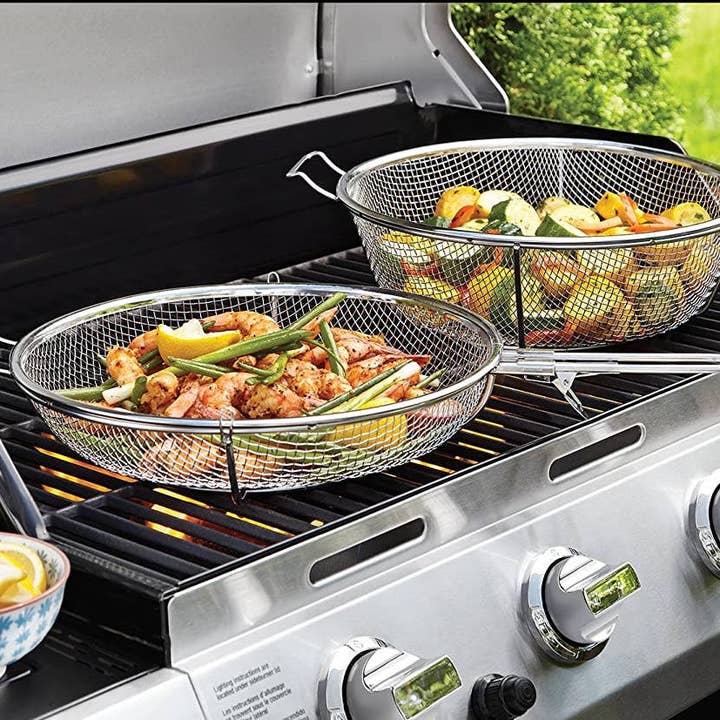 Fox Run Brands – Großhandel Grillbesteck – Outset Jumbo Grillkorb, Edelstahl, 11,75 Zoll1