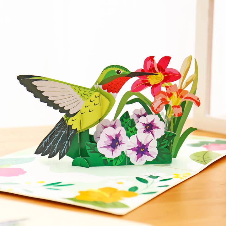 Hummingbird Inspiration Pop Up Card for wholesale by Liif Pop Up Card