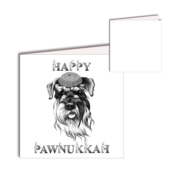 Happy Pawnukkah Holiday Card - Blank Inside for wholesale by All4Pun