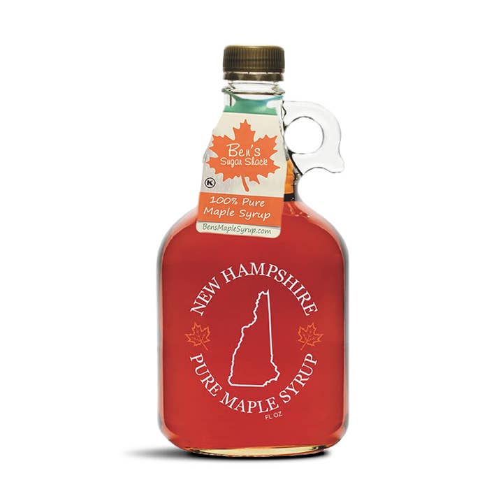 Maple Syrup in New Hampshire Glass 16.9 Oz for wholesale by Ben's Sugar Shack