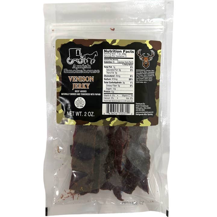 Cow Crack Wholesale - Wholesale Jerky - Amish Smokehouse Venison 2 oz