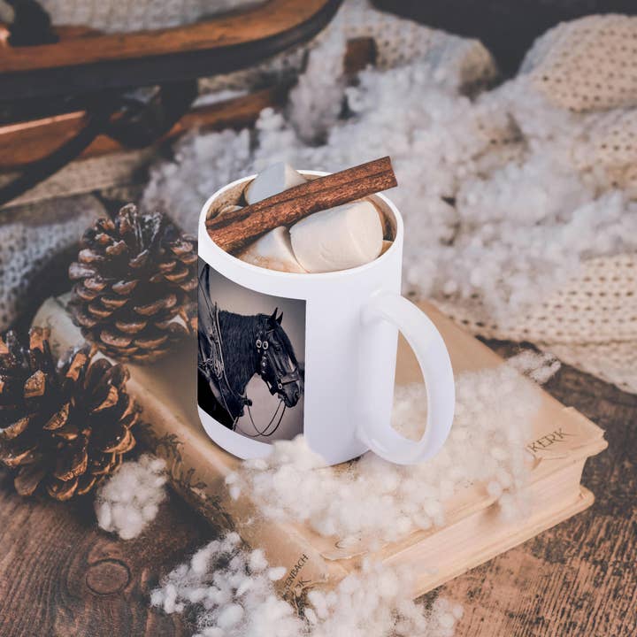 3dRose - Wholesale Coffee mug - 3dRose, Vintage 1890 Victorian Photo of a Draught Horse, Mug11