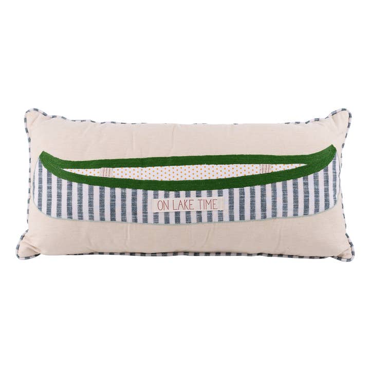On Lake Time Pillow for wholesale by Glory Haus