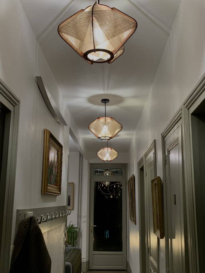 Oslo teak pendant lamp for wholesale by Atelier Mathilde Louise