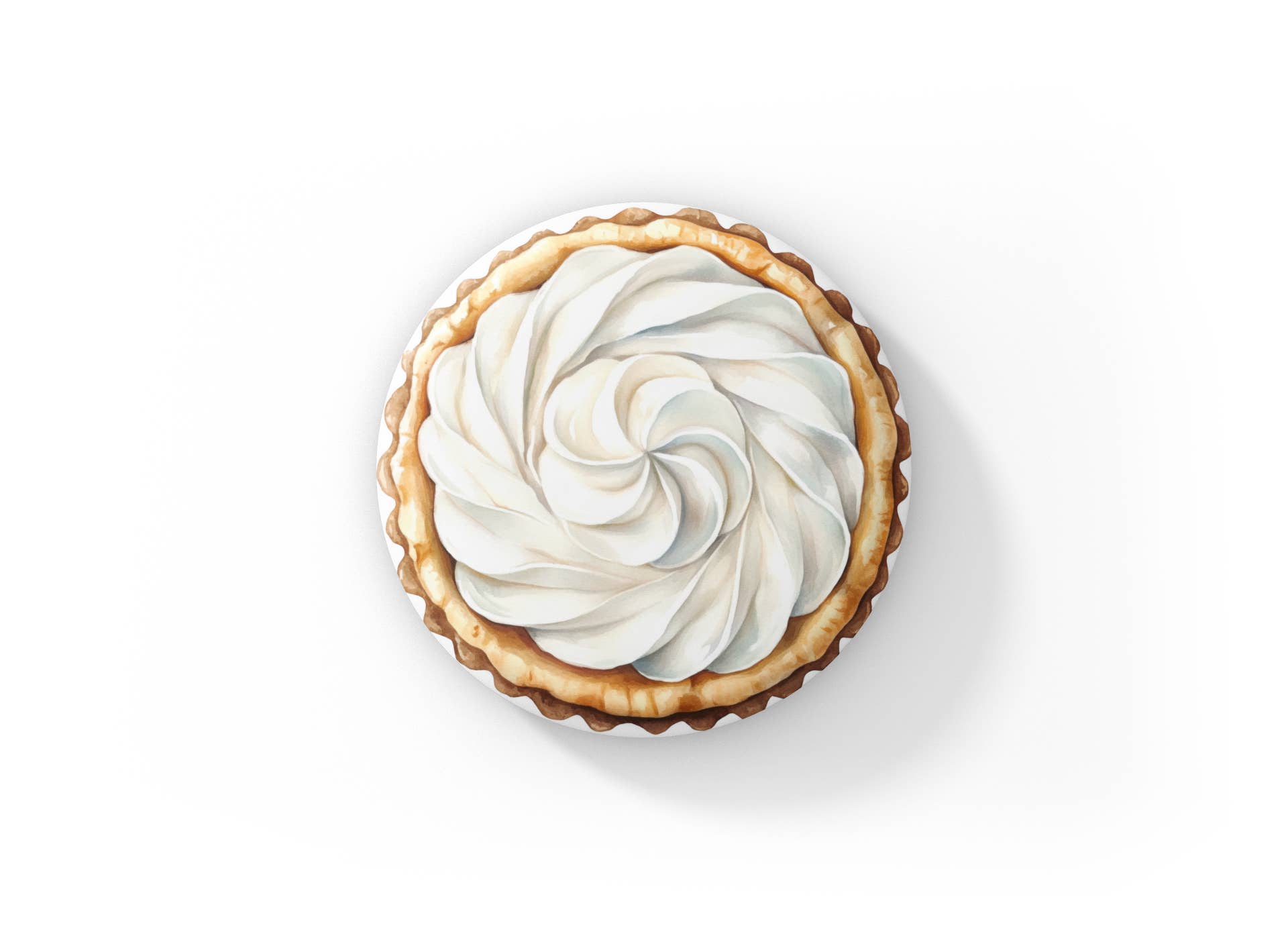 NatureCuts - Wholesale Lapel Pin/Button - Meringue Pie Pin, Meringue Pie Keychain, Meringue Pie Magnet