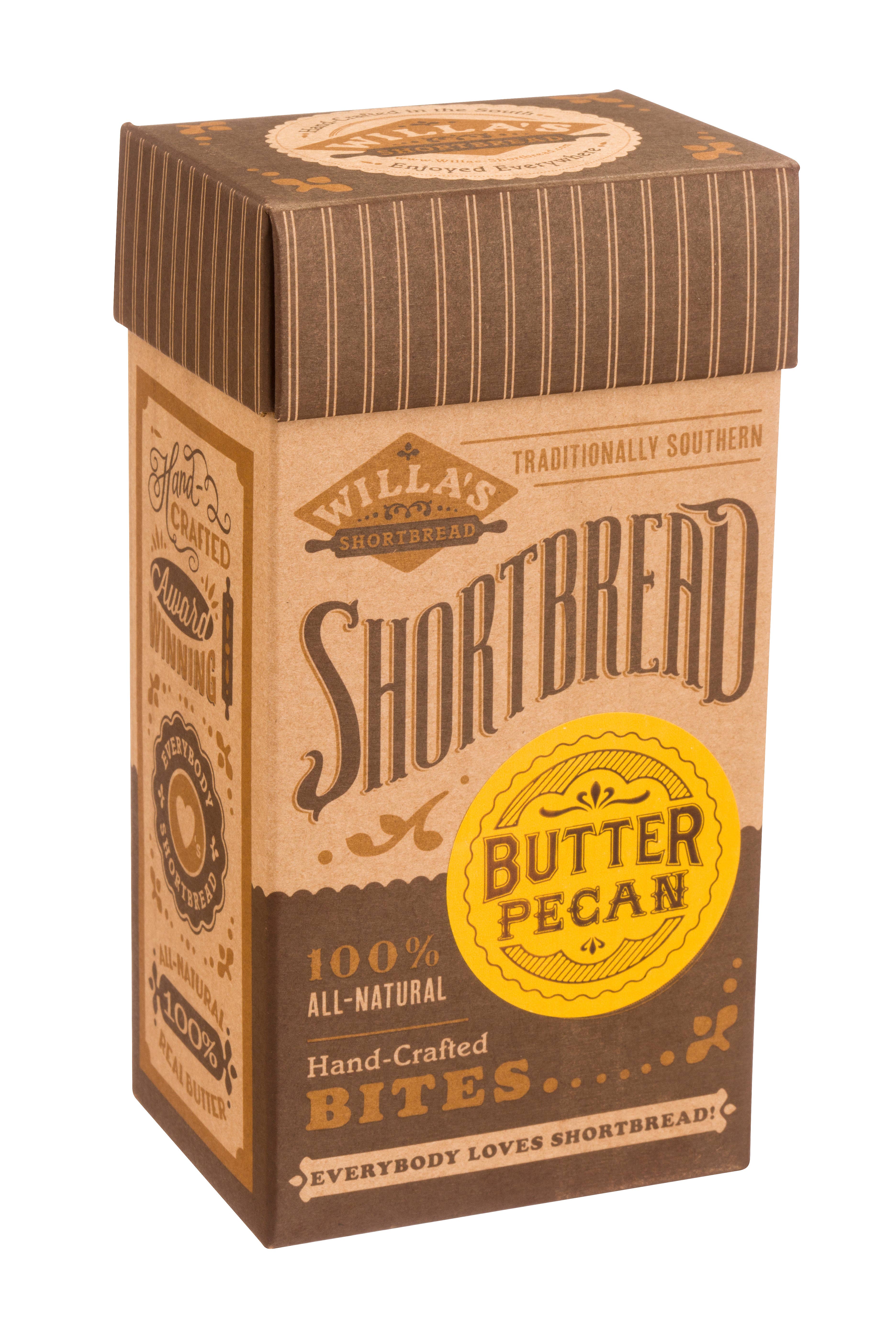 Willa's Shortbread - Wholesale Cookie - Butter Pecan Shortbread - Fliptop Kraft Box
