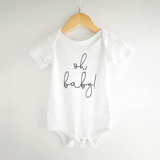 Oh Baby! Baby Announcement Onesie – Pregnancy Reveal for wholesale by Bump & Beyond Designs