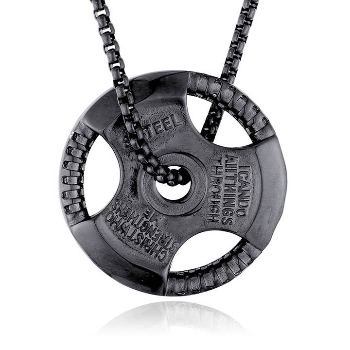 Gemcohub - Wholesale Pendant/Charm Necklace - Fitness Dumbbell Piece Sports Barbell Pendant Men's Trend
