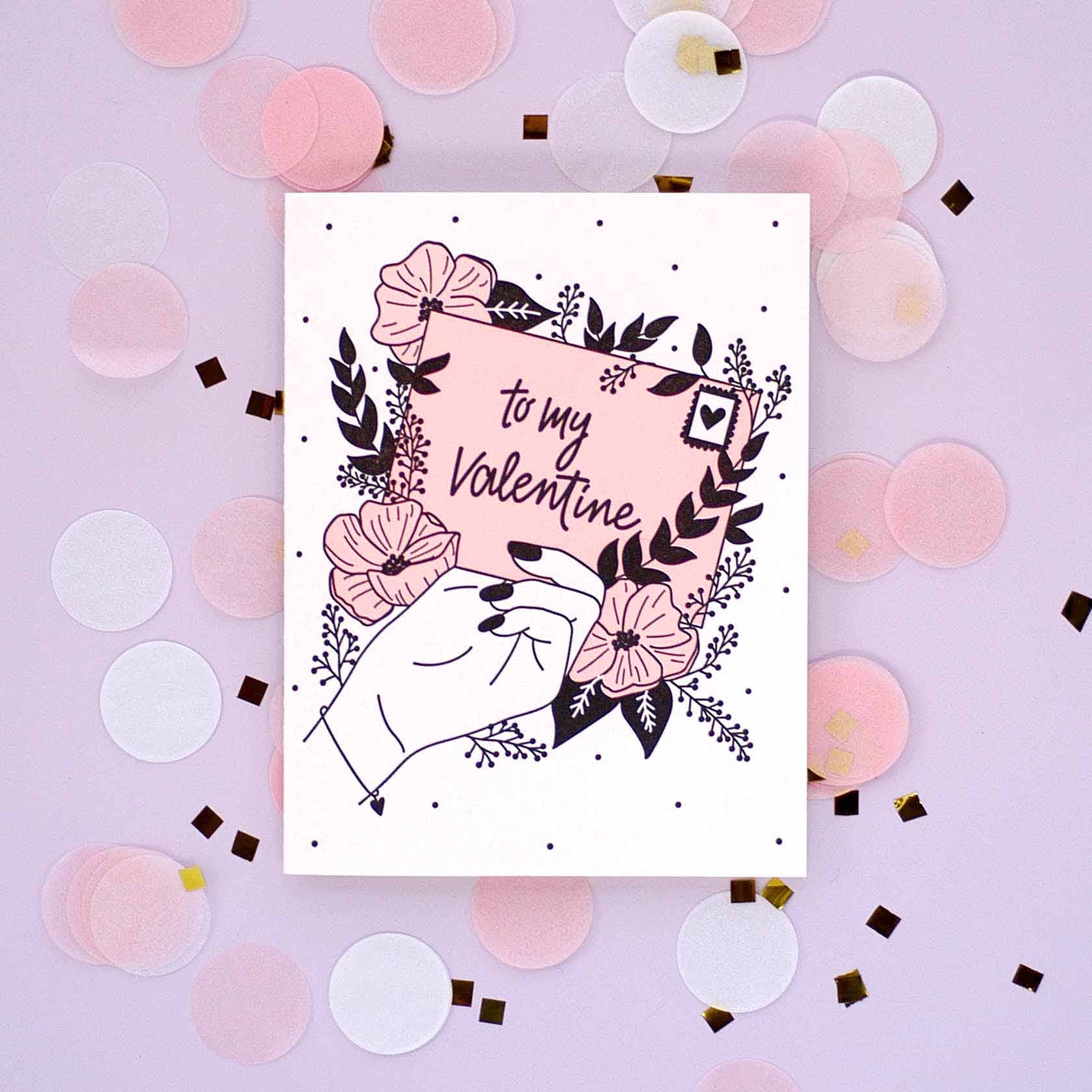 KB Paperie - Wholesale Valentine's Day Card - Letter V1