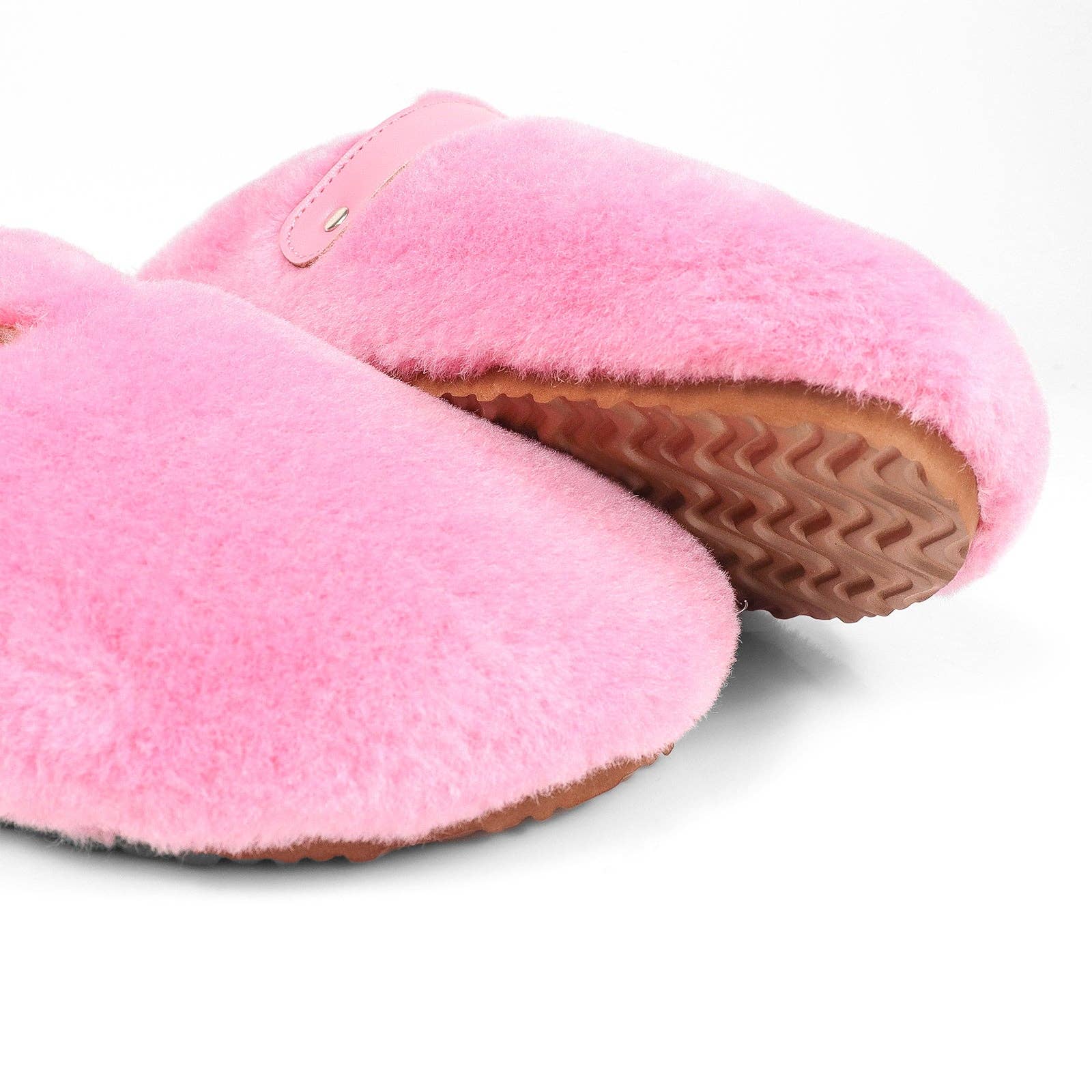 CAMILE-3 FUR BOSTON SOFT FOOTBED CLOGS PINK for wholesale on Faire3