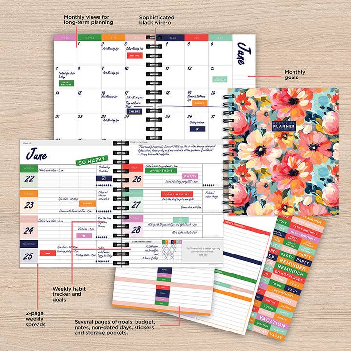 TF Publishing - Paper Goods – Engroshandel Kalender – Ugentlig månedlig Best Life Luxe Udateret planlægger1