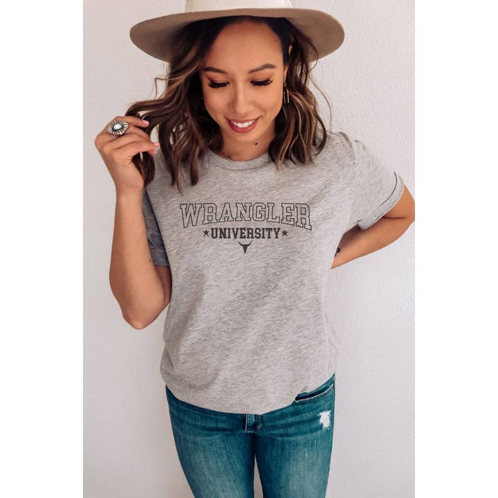 Wrangler University Grafisk T-shirt for engroshandel hos Bella Me