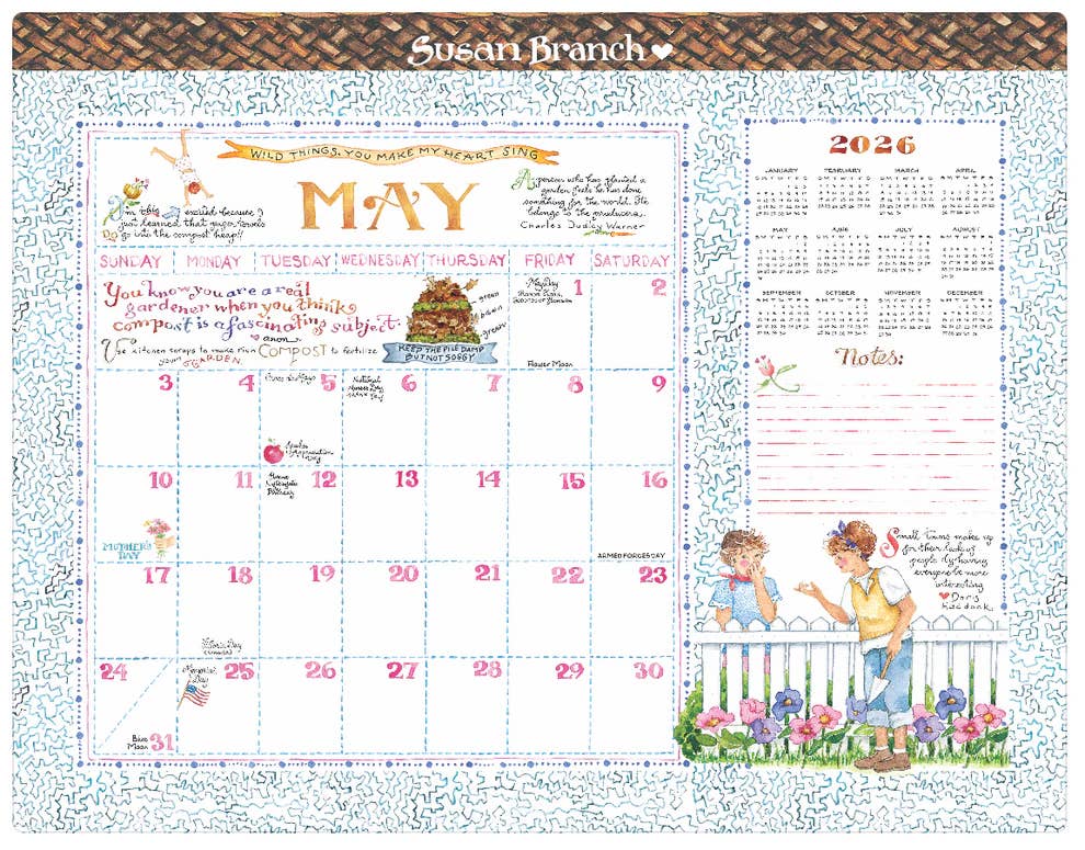 2026 Desk Blotter by Susan Branch for wholesale by Susan Branch Studios