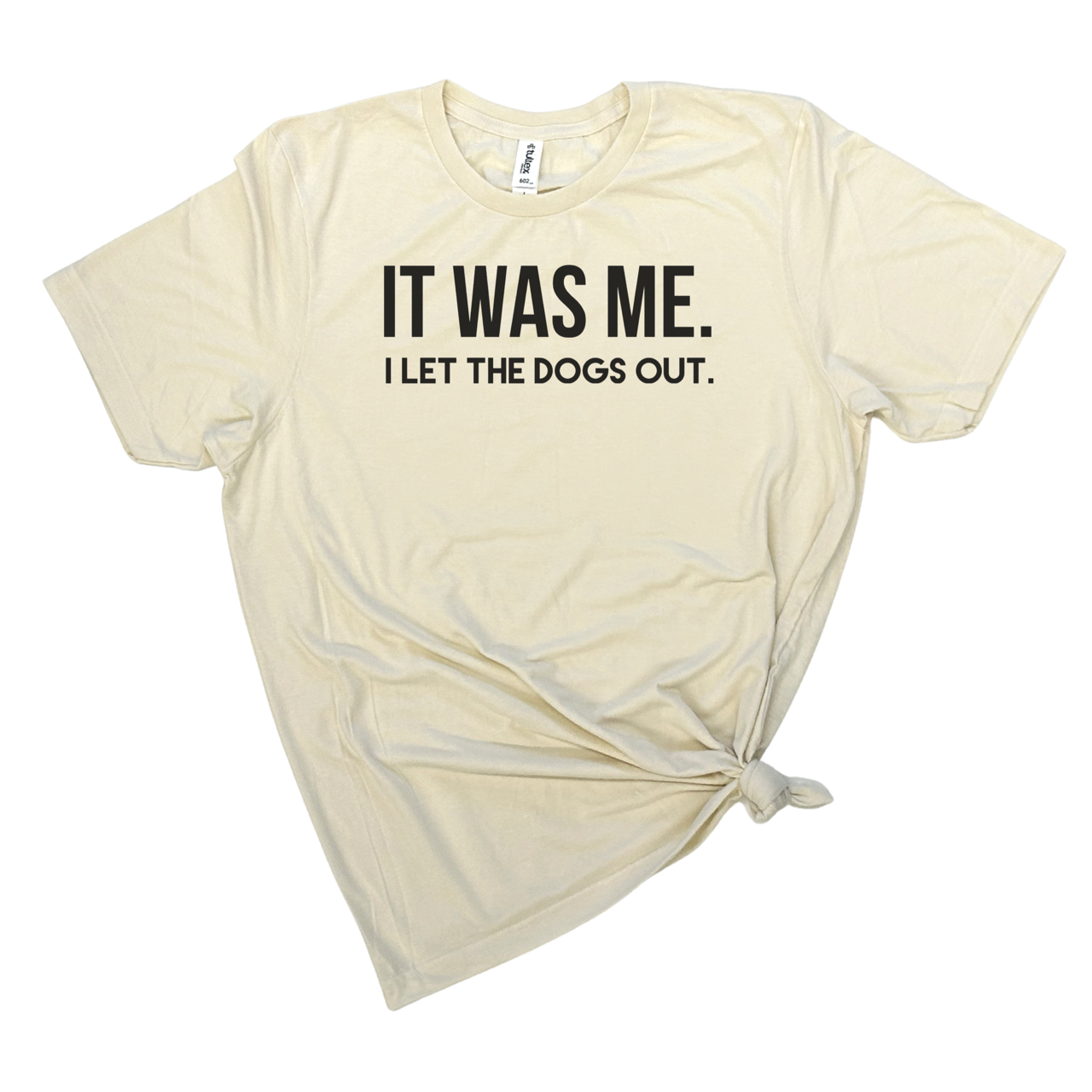 dkhandmade - Vente T-shirt sérigraphié – femme - T-SHIRT IT WAS ME I LET THE DOGS OUT3