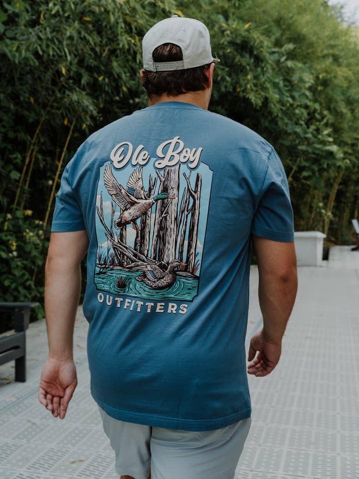 Ole Boy Outfitters - Wholesale Screen Printed T-Shirt - Unisex - OLE BOY Mallard Marsh Tee