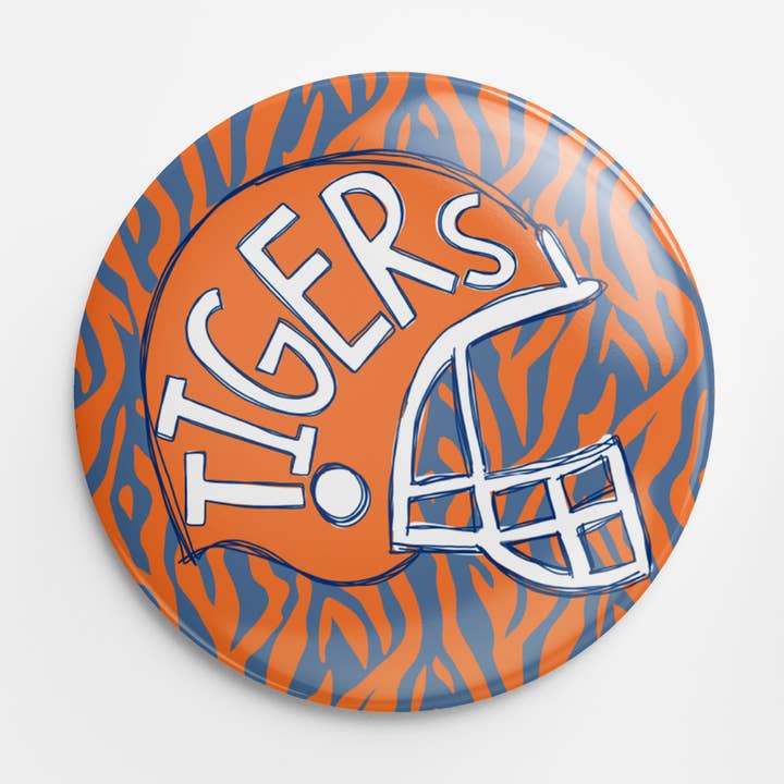 Thanks For Everything - Wholesale Lapel Pin/Button - Tigers Helmet Button (navy)0