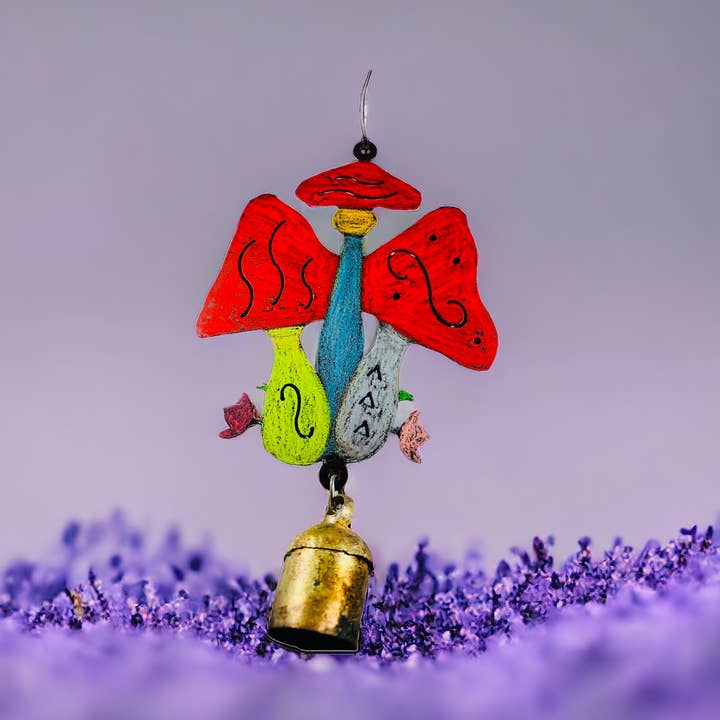 Mushroom Wind chime ornament garden lover cute impulse buy for wholesale by Whimsies