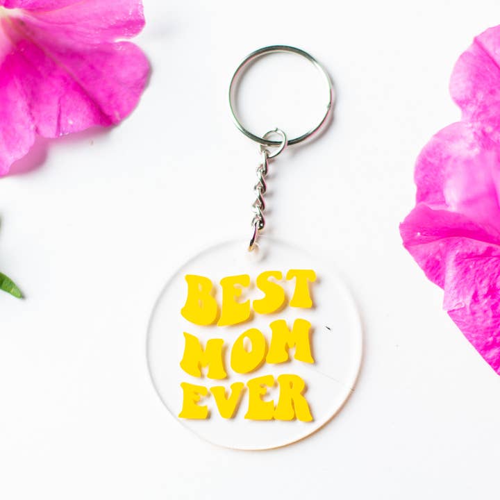Best Mom Ever Keychain for wholesale by Made by Victoria K