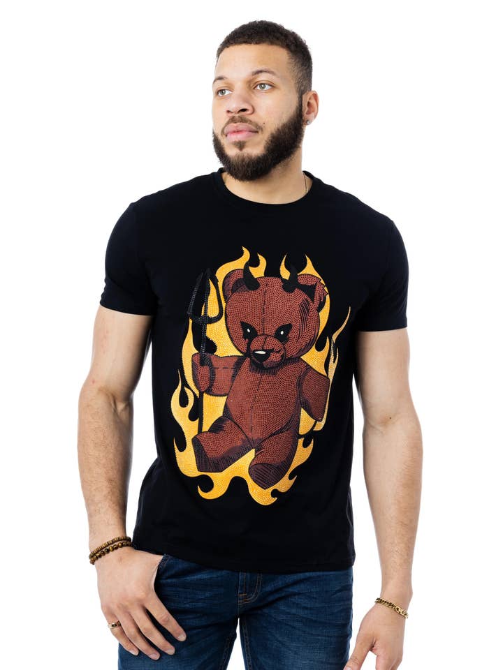 T-shirt en pierre Devil Bear pour la vente par X-Ray Jeans