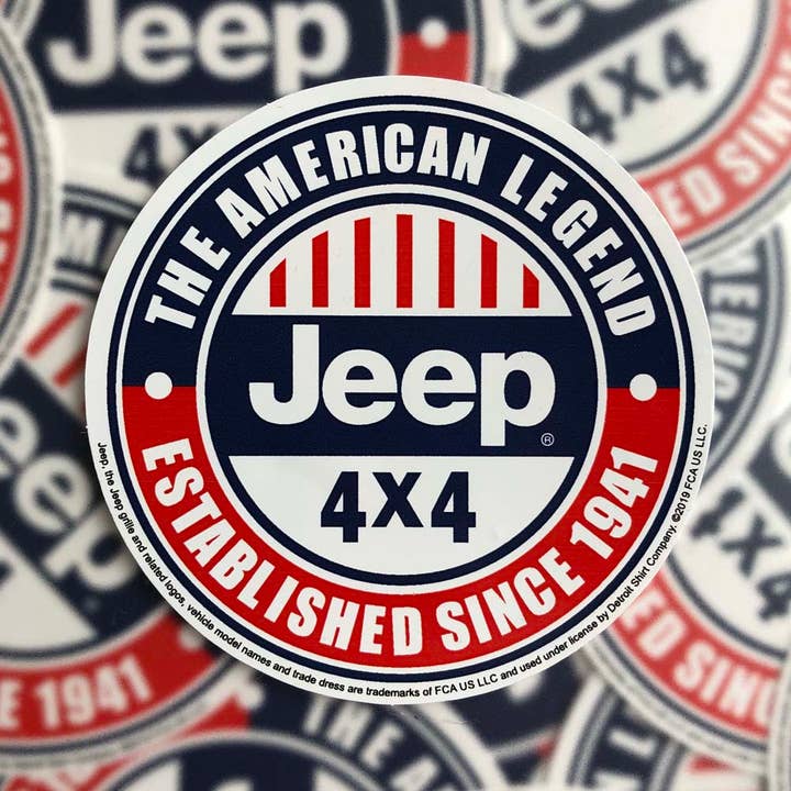 Detroit Shirt Co. - Wholesale Sticker - Sticker - Jeep® The American Legend