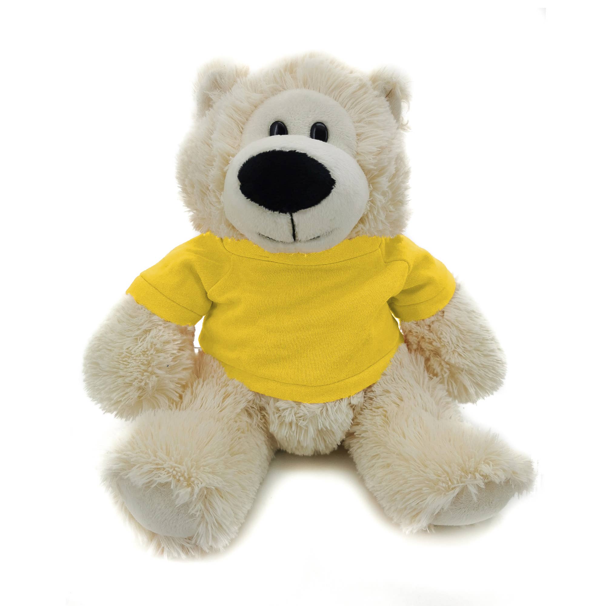 11" Cream Plush Bear in Custom T-shirts | Customizable Plush for wholesale on Faire12