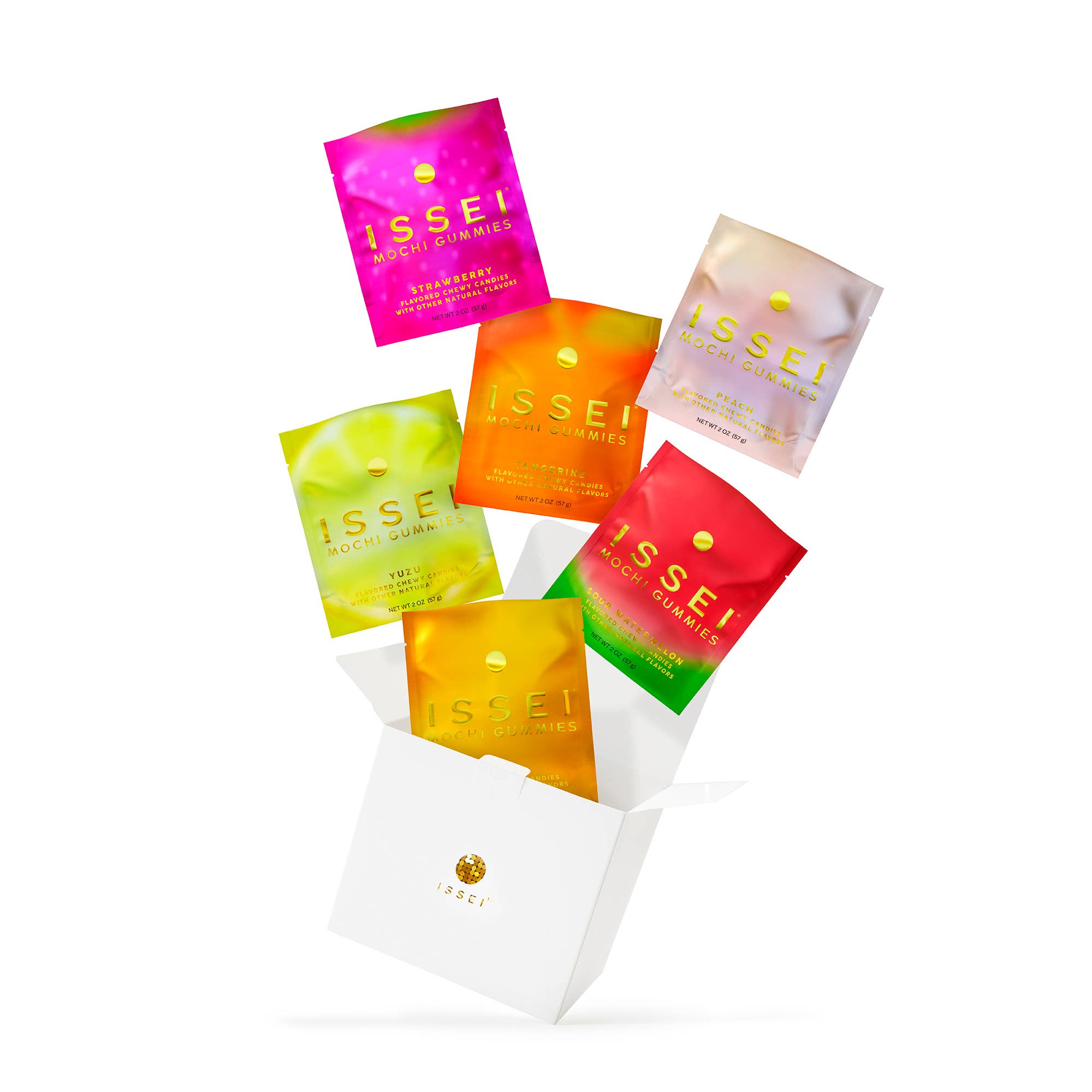 Issei Mochi Gummies - Wholesale Gummy - The New Rainbow Pack (Six-Pack 2 oz Variety)2