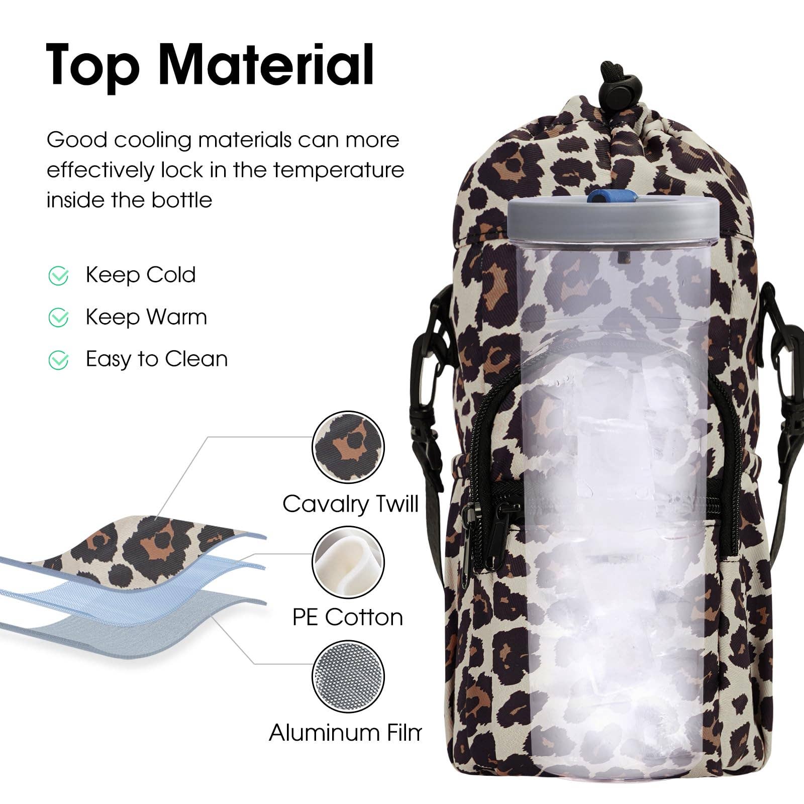 wandf - Wholesale Bottle Rack/Holder - Insulated Water Bottle Holder with Strap and Phone Pocket63