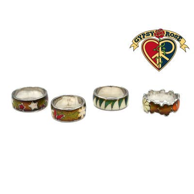 Gypsy Rose - Wholesale Band/Stacked Ring - Assorted 60s Style Mood Rings