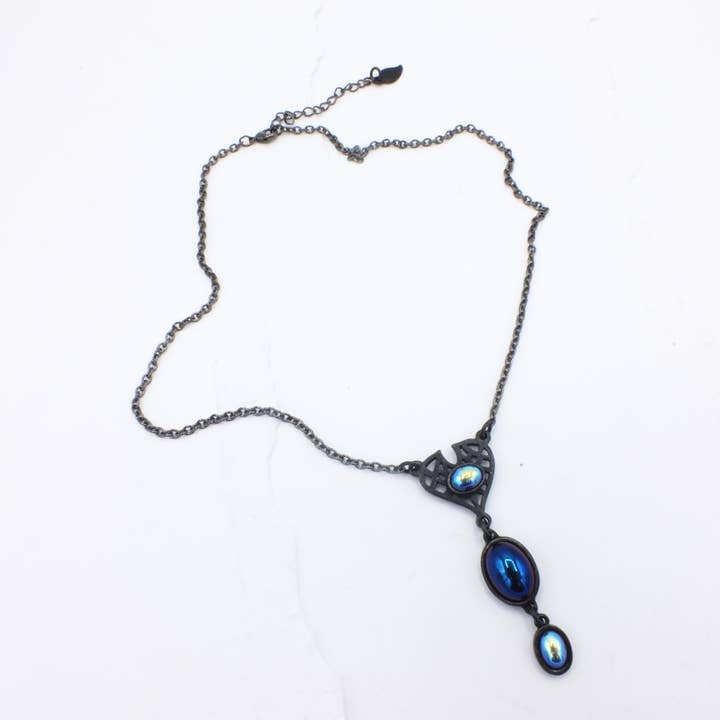 Vine hjerte & Glas Cabochon halskæde for engroshandel hos Fizz