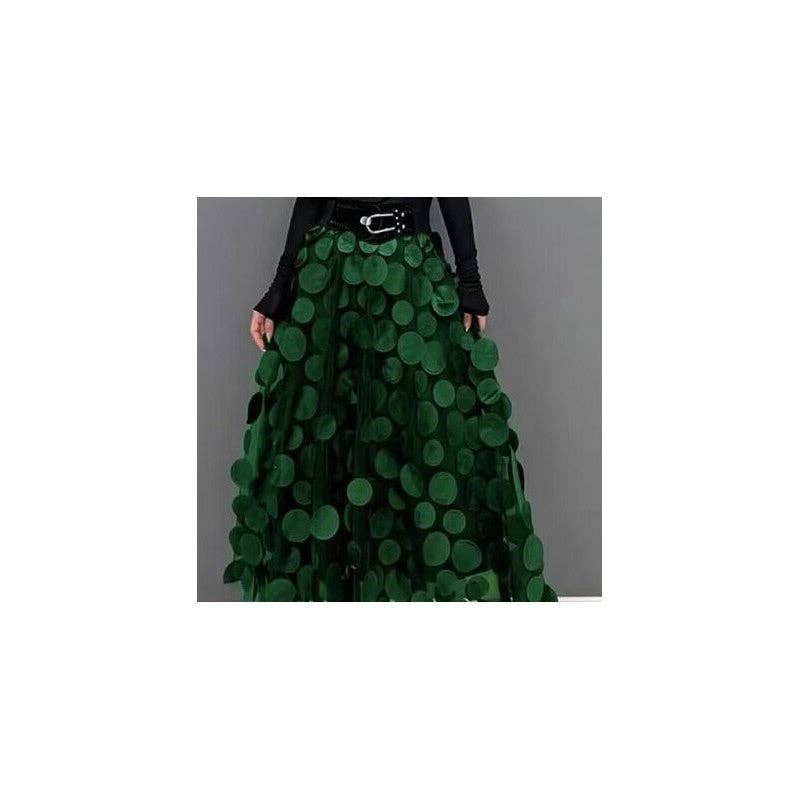 UZ Wholesale Store - Wholesale Skirt - Women's - Versatile High-Waisted Polka Dot A-Line Skirt6