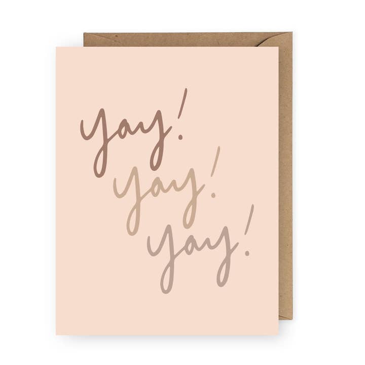 The Anastasia Co - Wholesale Congratulations Card - Yay! Yay! Yay! Greeting Card
