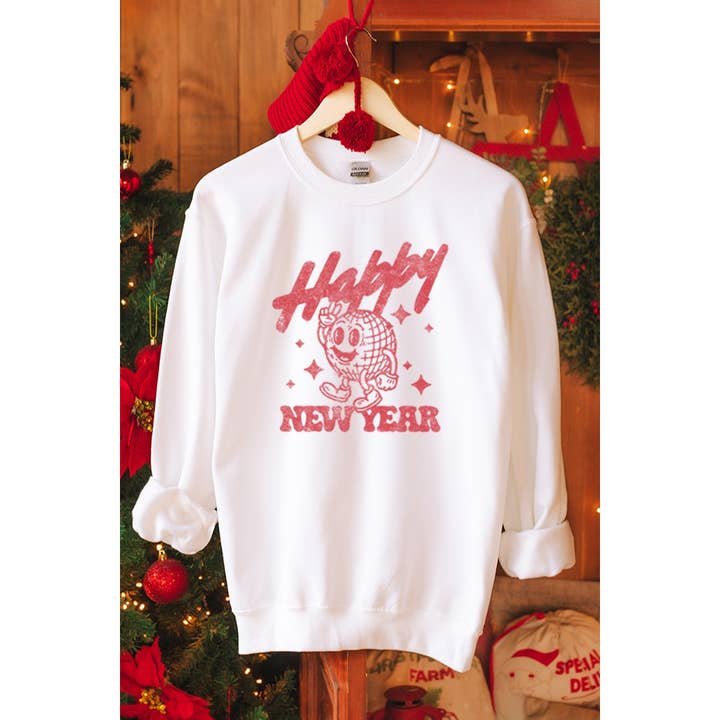 SWEAT-SHIRTS GRAPHIQUES VINTAGE DE BONNE ANNÉE ET DE NOËL pour la vente par Illustrated Society