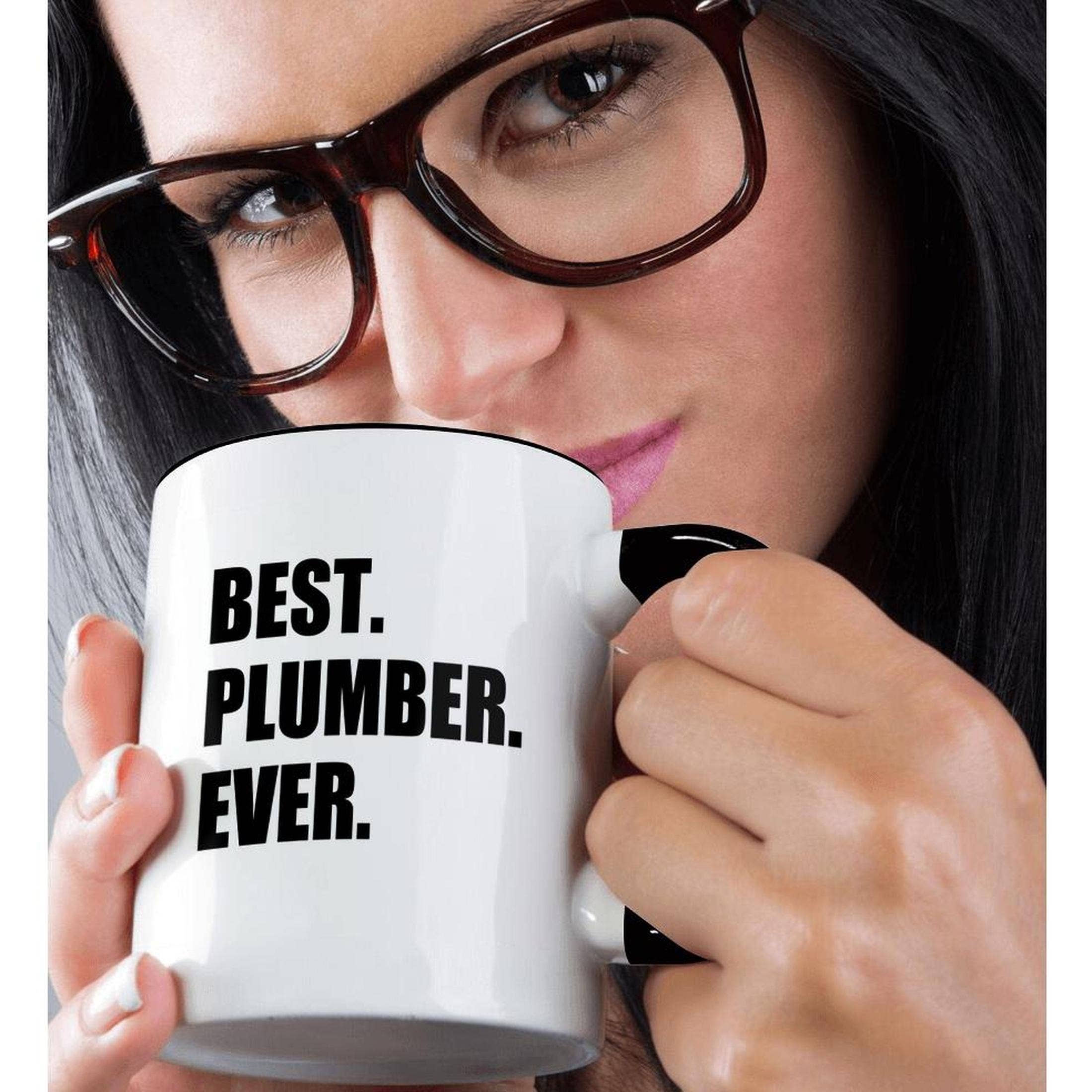 3dRose - Vendita all'ingrosso Tazza - 3dRose, Miglior Idraulico di Sempre, regalo divertente di apprezzamento per il lavoro di idraulico, testo nero, Tazza1