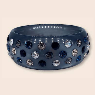 Bracelet-jonc Bari gris foncé et multicolore pour la vente par Coloristers