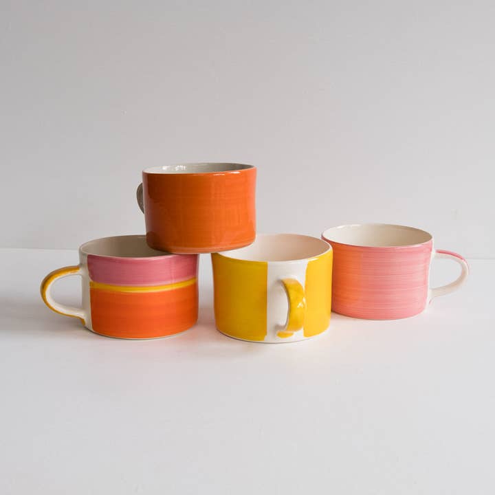 Musango - Wholesale Coffee Mug - Contemporary Handmade Mug Tri Colour