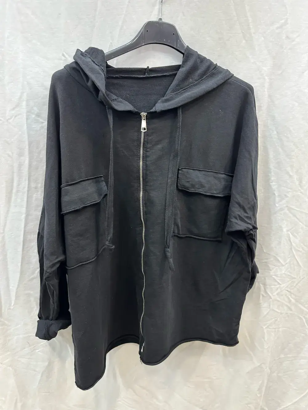 Mimi & Gogo - Wholesale Hoodie - Women's - Hooded jacket with zip and pockets @8633_GZipPoches0