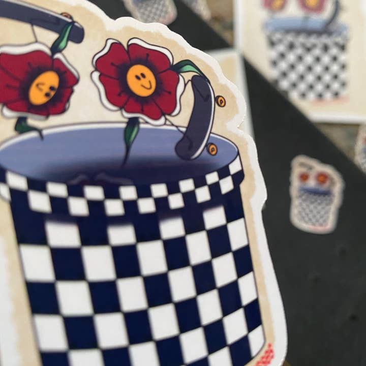 Jessi's Messes - Wholesale Sticker - Skateboarding Flowers Sticker3