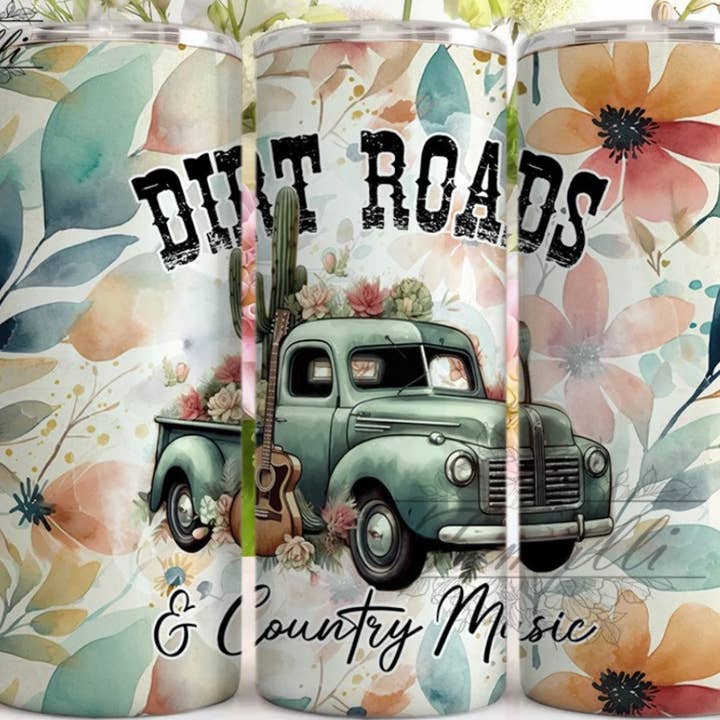 20oz Stainless Steel Tumbler - Dirt Roads/Country for wholesale by Your Custom Sports