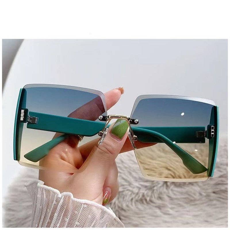 FurDecoration - Wholesale Sunglasses - Women's - Frameless UV400 Sunglasses for Outdoor Sun Protection5