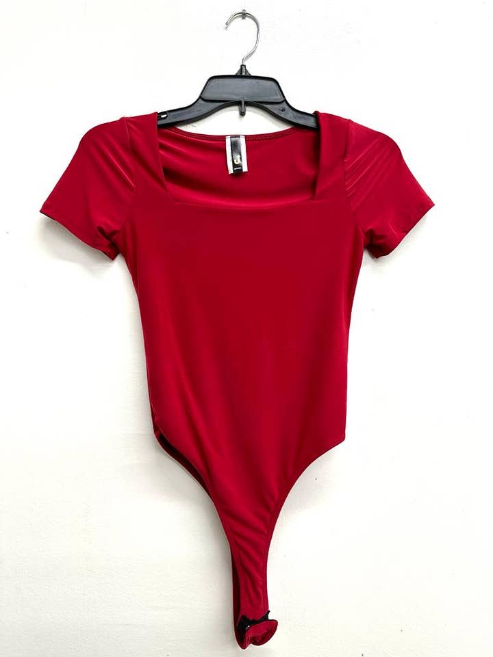 Uptown Apparel - Wholesale Bodysuit - Women's - J6866 Square Neck Cap Sleeve Lined Bodysuit13