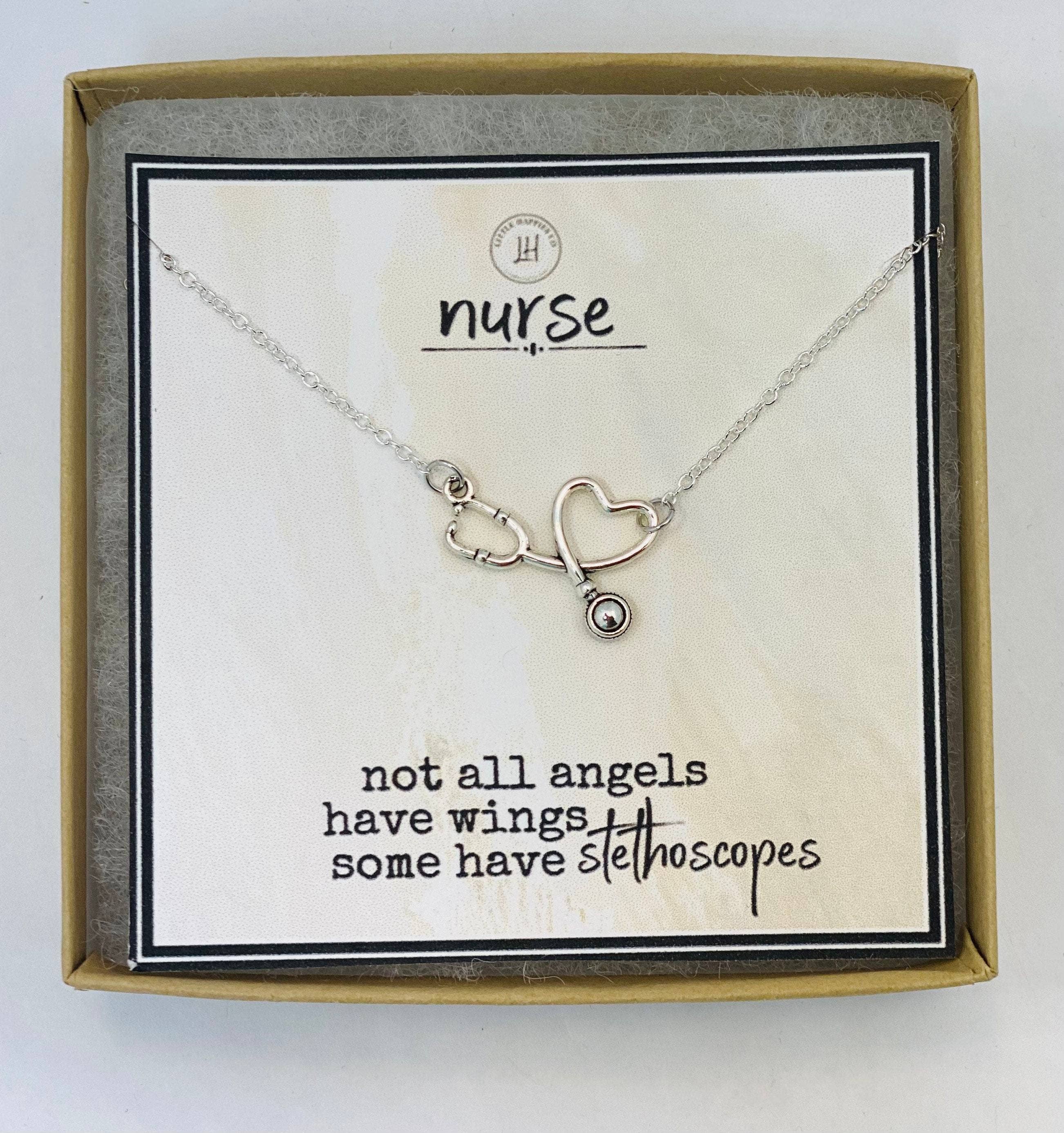 Little Happies Co - Wholesale Pendant/Charm Necklace - Nurse gift, Stethoscope necklace, RN nurse necklace, RN gifts, doctor gift, LPN gift, Gift for nursing student, nurse appreciation