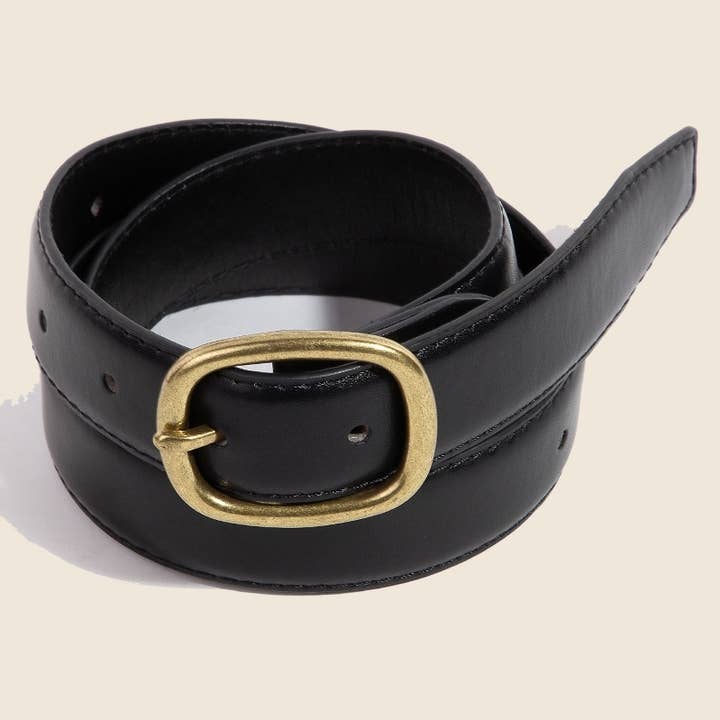 Anarchy Street – Cinto - Mulher por atacado – Cinto de Pele Vegan com Fivela Oval Metálica0