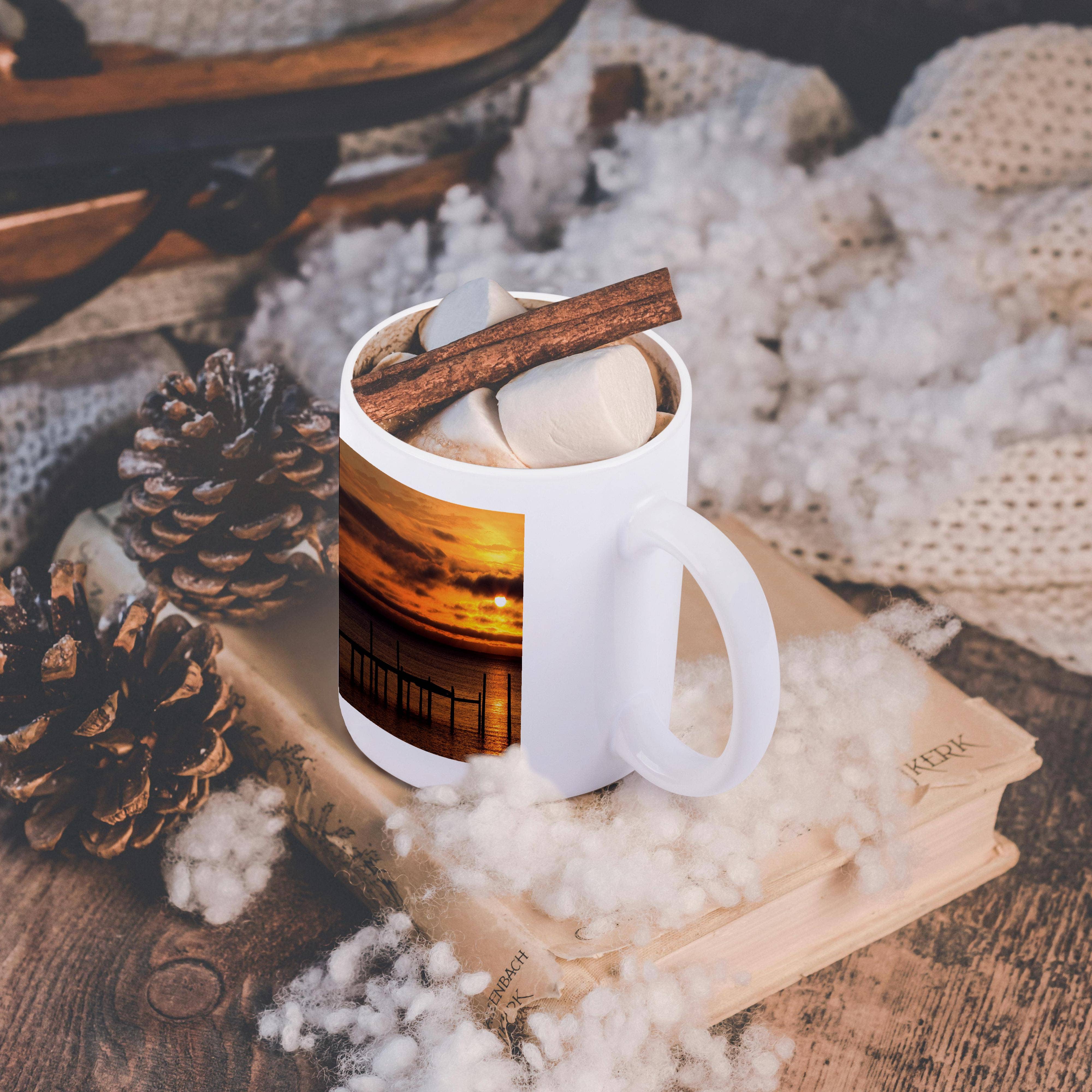 3dRose – wholesale Coffee mug – 3dRose, USA, Florida, Apalachicola, Dock at sunrise in Apalachicola Bay., Mug11