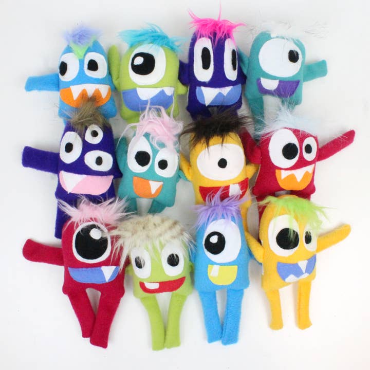 Lu & Ed – Großhandel Kuschel-/Plüschtier – Kind & Baby – Paket „Kleines Monster“ 2